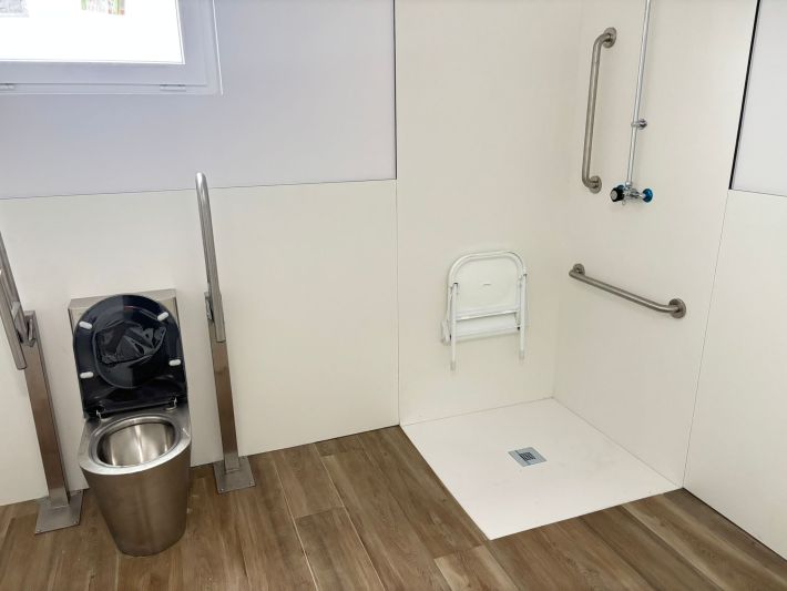 Baño modular para movilidad reducida