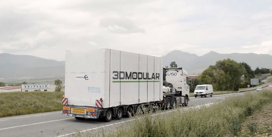 Transporte de módulos prefabricados 3DMODULAR