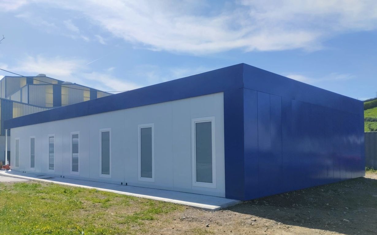 baño prefabricado para exterior con vestuario